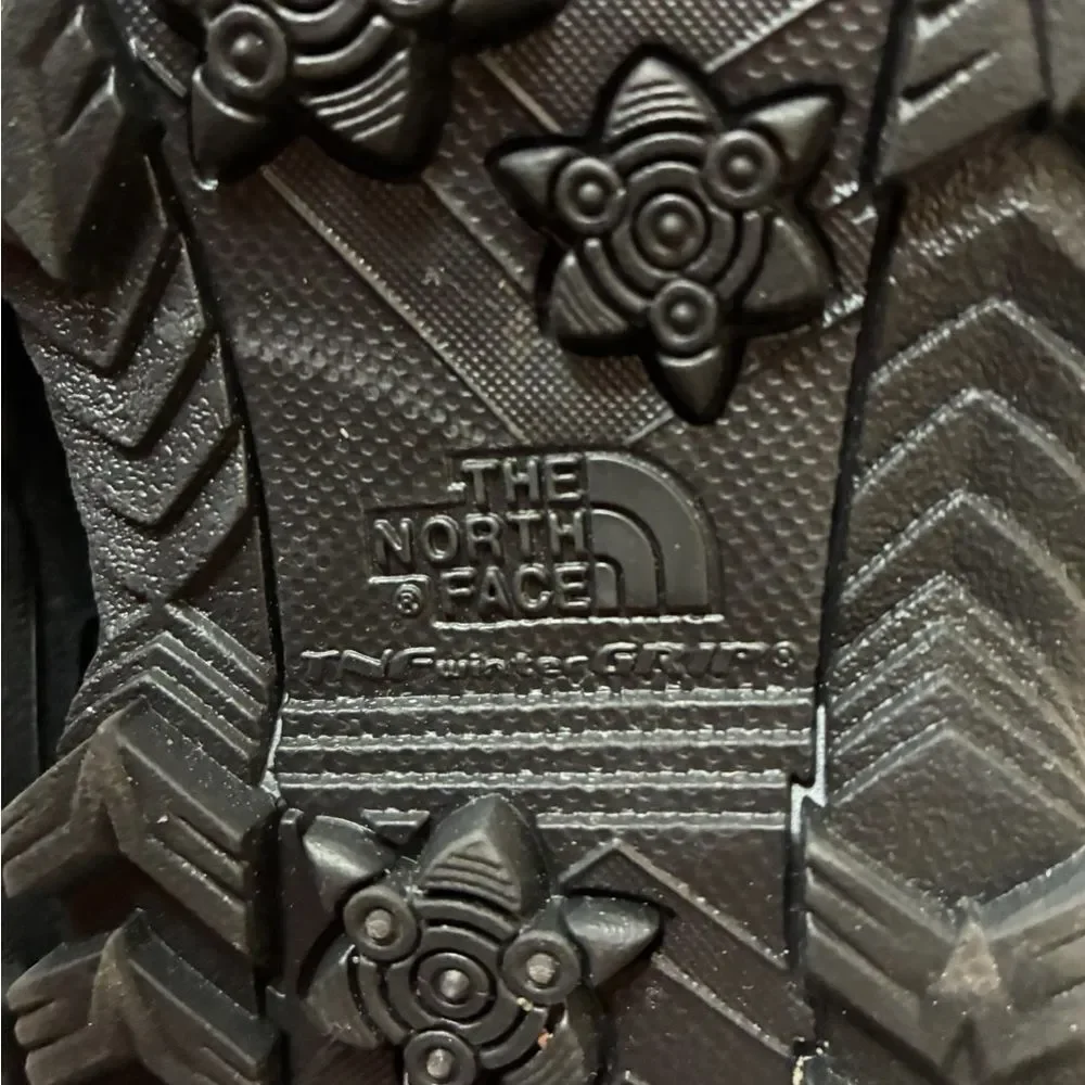 The North Face Black and Gray Insulated Boots Girls Size 3